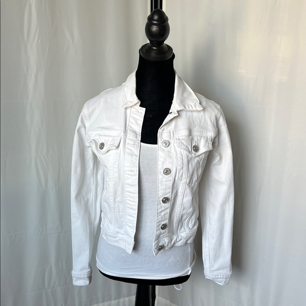 Hudson White Denim Jacket